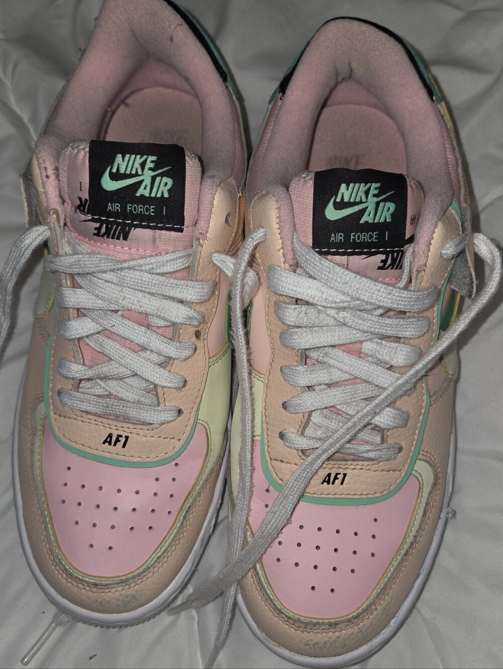 Nike Air Force 1 Women's Sneakers - Pink, Cream & Mint